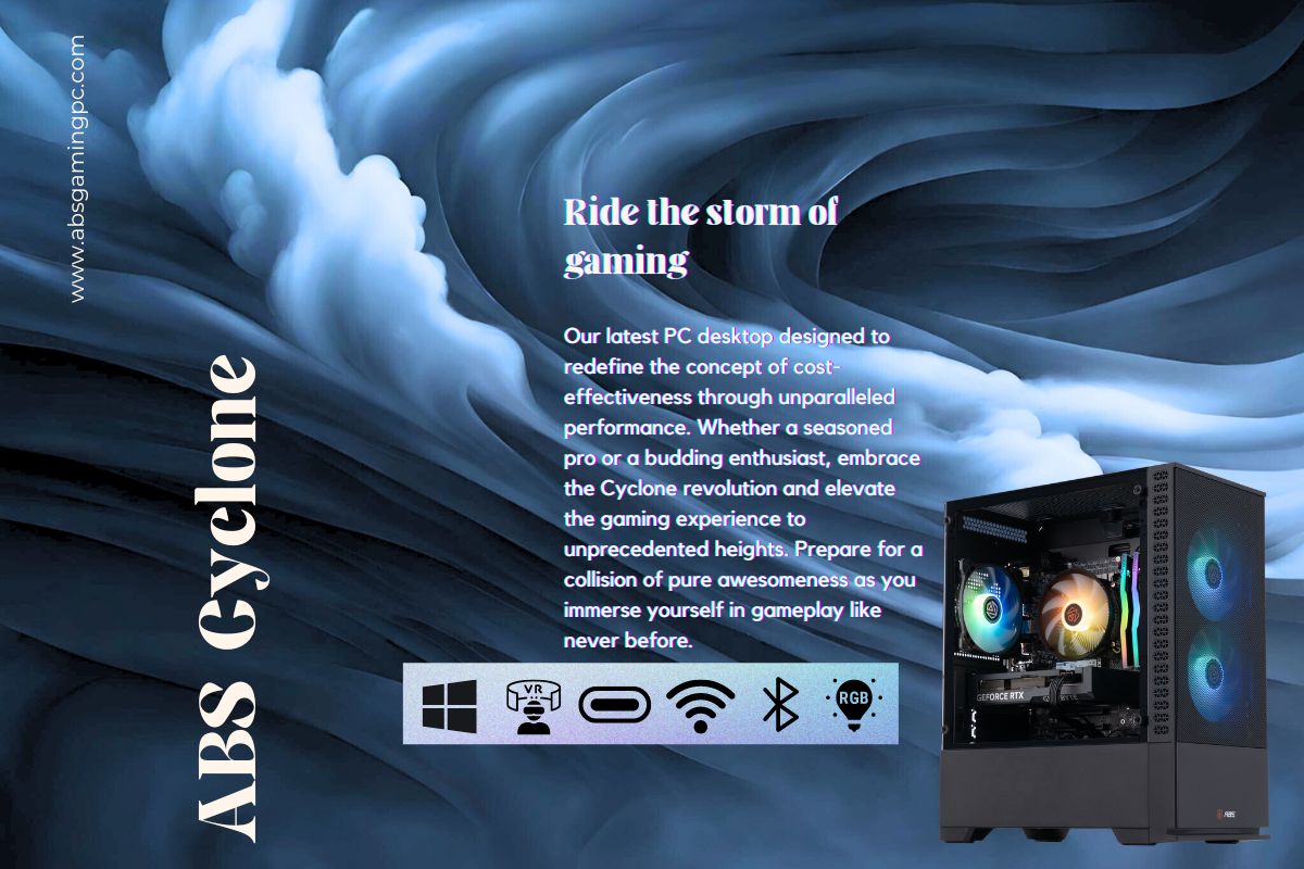 ABS Cyclone Aqua Gaming PC - Windows 11 Home - Intel Core i5